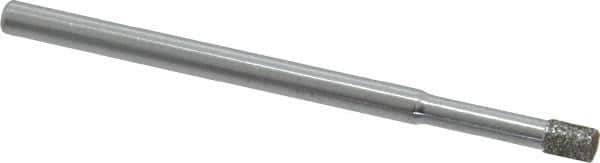 Strauss - 1/8" Head Diam x 0.157" Head Thickness Diamond (Abrasive) Grinding Pin - 1/8" Shank Diam x 2" Shank Length, Medium Grade, 80 Grit - Apex Tool & Supply
