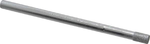 Strauss - 1/8" Head Diam x 0.197" Head Thickness Diamond (Abrasive) Grinding Pin - 1/8" Shank Diam x 2" Shank Length, (170 Mesh Grit) - Apex Tool & Supply