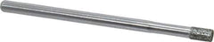 Strauss - 1/8" Head Diam x 0.197" Head Thickness Diamond (Abrasive) Grinding Pin - 1/8" Shank Diam x 2" Shank Length, Medium Grade, 80 Grit - Apex Tool & Supply