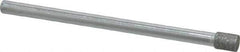 Strauss - 0.157" Head Diam x 0.197" Head Thickness Diamond (Abrasive) Grinding Pin - 1/8" Shank Diam x 2" Shank Length, (170 Mesh Grit) - Apex Tool & Supply