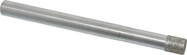 Strauss - 1/4" Head Diam x 0.276" Head Thickness Diamond (Abrasive) Grinding Pin - 1/4" Shank Diam x 3" Shank Length, Medium Grade, 80 Grit - Apex Tool & Supply