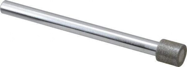 Strauss - 0.394" Head Diam x 0.394" Head Thickness Diamond (Abrasive) Grinding Pin - 1/4" Shank Diam x 3-1/2" Shank Length, (170 Mesh Grit) - Apex Tool & Supply