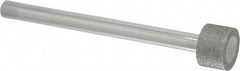 Strauss - 0.591" Head Diam x 0.394" Head Thickness Diamond (Abrasive) Grinding Pin - 1/4" Shank Diam x 3-1/2" Shank Length, (170 Mesh Grit) - Apex Tool & Supply