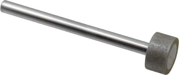 Strauss - 3/4" Head Diam x 0.394" Head Thickness Diamond (Abrasive) Grinding Pin - 1/4" Shank Diam x 3-1/2" Shank Length, (170 Mesh Grit) - Apex Tool & Supply