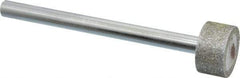 Strauss - 3/4" Head Diam x 0.394" Head Thickness Diamond (Abrasive) Grinding Pin - 1/4" Shank Diam x 3-1/2" Shank Length, Medium Grade, 80 Grit - Apex Tool & Supply