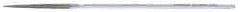 Strauss - 5-1/2" OAL Coarse Point Needle Diamond File - 5/32" Wide x 1/16" Thick, 1-5/8 LOC, 181 Grit - Apex Tool & Supply
