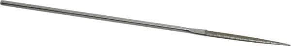 Strauss - 5-1/2" OAL Medium Point Needle Diamond File - 5/32" Wide x 1/16" Thick, 1-5/8 LOC, 126 Grit - Apex Tool & Supply