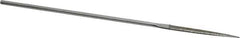 Strauss - 5-1/2" OAL Medium Point Needle Diamond File - 5/32" Wide x 1/16" Thick, 1-5/8 LOC, 126 Grit - Apex Tool & Supply