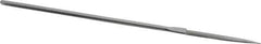 Strauss - 5-1/2" OAL Fine Barrette Needle Diamond File - 5/32" Wide x 1/16" Thick, 1-5/8 LOC, 91 Grit - Apex Tool & Supply