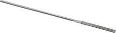 Strauss - 5-1/2" OAL Coarse Equalling Needle Diamond File - 5/32" Wide x 3/32" Thick, 1-5/8 LOC, 181 Grit - Apex Tool & Supply