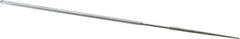 Strauss - 5-1/2" OAL Coarse Round Needle Diamond File - 1/16" Wide x 1/16" Thick, 1-5/8 LOC, 181 Grit - Apex Tool & Supply