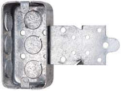 Cooper Crouse-Hinds - 1 Gang, (8) 1/2" Knockouts, Steel Rectangle Wall Box - 4" Overall Height x 2-1/8" Overall Width x 1-1/2" Overall Depth - Apex Tool & Supply