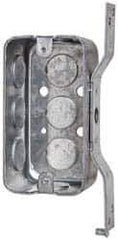 Cooper Crouse-Hinds - 1 Gang, (8) 1/2" Knockouts, Steel Rectangle Wall Box - 4" Overall Height x 2-1/8" Overall Width x 1-7/8" Overall Depth - Apex Tool & Supply