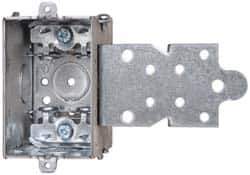 Cooper Crouse-Hinds - 1 Gang, (9) 1/2" Knockouts, Steel Rectangle Switch Box - 3" Overall Height x 2" Overall Width x 2-1/2" Overall Depth - Apex Tool & Supply