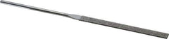 Strauss - 5-1/2" OAL Coarse Equalling Needle Diamond File - 15/64" Wide x 1/16" Thick, 2-3/4 LOC, 181 Grit - Apex Tool & Supply