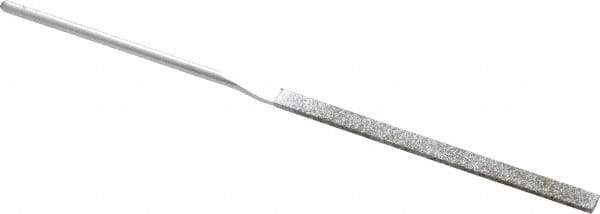 Strauss - 5-1/2" OAL Coarse Taper Needle Diamond File - 1/4" Wide x 1/16" Thick, 2-3/4 LOC, 181 Grit - Apex Tool & Supply