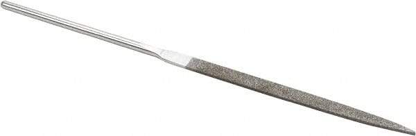 Strauss - 5-1/2" OAL Fine Taper Needle Diamond File - 1/4" Wide x 1/16" Thick, 2-3/4 LOC, 91 Grit - Apex Tool & Supply