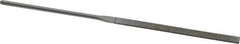 Strauss - 5-1/2" OAL Medium Taper Needle Diamond File - 1/4" Wide x 1/16" Thick, 2-3/4 LOC, 126 Grit - Apex Tool & Supply