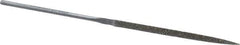 Strauss - 5-1/2" OAL Coarse Three Square Needle Diamond File - 9/64" Wide x 9/64" Thick, 2-3/4 LOC, 181 Grit - Apex Tool & Supply