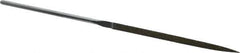 Strauss - 5-1/2" OAL Medium Three Square Needle Diamond File - 9/64" Wide x 9/64" Thick, 2-3/4 LOC, 126 Grit - Apex Tool & Supply