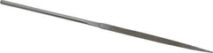 Strauss - 5-1/2" OAL Medium Half Round Needle Diamond File - 13/64" Wide x 1/16" Thick, 2-3/4 LOC, 126 Grit - Apex Tool & Supply