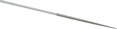 Strauss - 5-1/2" OAL Fine Round Needle Diamond File - 1/8" Wide x 1/8" Thick, 2-3/4 LOC, 91 Grit - Apex Tool & Supply