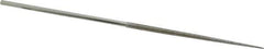 Strauss - 5-1/2" OAL Medium Round Needle Diamond File - 1/8" Wide x 1/8" Thick, 2-3/4 LOC, 126 Grit - Apex Tool & Supply