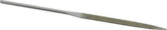 Strauss - 5-1/2" OAL Coarse Knife Needle Diamond File - 13/64" Wide x 1/16" Thick, 2-3/4 LOC, 181 Grit - Apex Tool & Supply