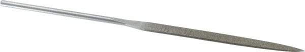 Strauss - 5-1/2" OAL Fine Knife Needle Diamond File - 13/64" Wide x 1/16" Thick, 2-3/4 LOC, 91 Grit - Apex Tool & Supply