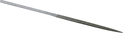 Strauss - 5-1/2" OAL Medium Knife Needle Diamond File - 13/64" Wide x 1/16" Thick, 2-3/4 LOC, 126 Grit - Apex Tool & Supply