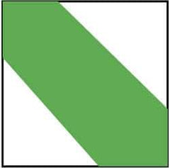 NMC - Green & White Striped Vinyl Tape - 3" Wide x 54' Long x 0.002" Thick, General Traffic - Apex Tool & Supply