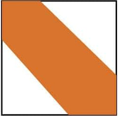 NMC - Orange & White Striped Vinyl Tape - 2" Wide x 108' Long x 0.002" Thick, General Traffic - Apex Tool & Supply