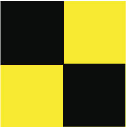 NMC - Black & Yellow Checkered Vinyl Tape - 2" Wide x 54' Long x 0.002" Thick, General Traffic - Apex Tool & Supply