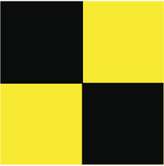 NMC - Black & Yellow Checkered Vinyl Tape - 2" Wide x 54' Long x 0.002" Thick, General Traffic - Apex Tool & Supply