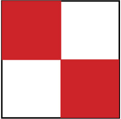 NMC - Red & White Checkered Vinyl Tape - 2" Wide x 108' Long x 0.002" Thick, General Traffic - Apex Tool & Supply