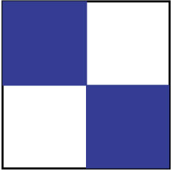 NMC - Blue & White Checkered Vinyl Tape - 2" Wide x 108' Long x 0.002" Thick, General Traffic - Apex Tool & Supply