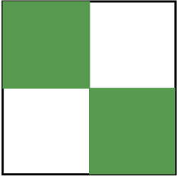 NMC - Green & White Checkered Vinyl Tape - 2" Wide x 108' Long x 0.002" Thick, General Traffic - Apex Tool & Supply