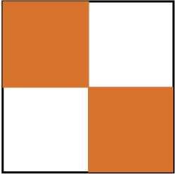 NMC - Orange & White Checkered Vinyl Tape - 2" Wide x 108' Long x 0.002" Thick, General Traffic - Apex Tool & Supply