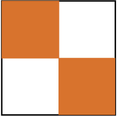 NMC - Orange & White Checkered Vinyl Tape - 2" Wide x 108' Long x 0.002" Thick, General Traffic - Apex Tool & Supply