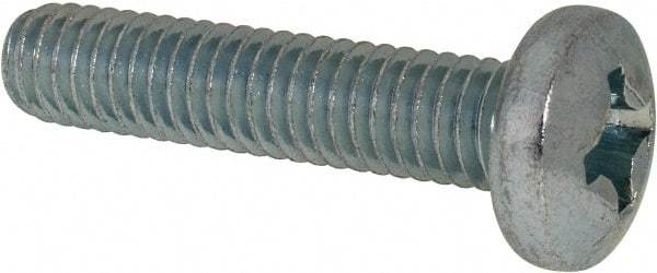 Value Collection - 5/16-18 UNC, 1-1/2" Length Under Head Phillips Drive Machine Screw - Pan Head, Grade 2 Steel, Zinc-Plated Finish, Without Washer - Apex Tool & Supply