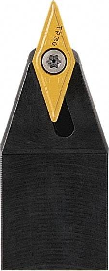 Seco - SVVB, Neutral Cut, 72.5° Lead Angle, 12mm Shank Height x 12mm Shank Width, Neutral Rake Indexable Turning Toolholder - 150mm OAL, VB..1604.., VCG..1604.. Insert Compatibility, Series Screw Lock - Apex Tool & Supply
