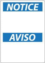 NMC - "Notice - Safety Glasses Required Beyond This Point", 14" Long x 10" Wide, Pressure-Sensitive Vinyl Safety Sign - Rectangle, 0.004" Thick, Use for Accident Prevention - Apex Tool & Supply