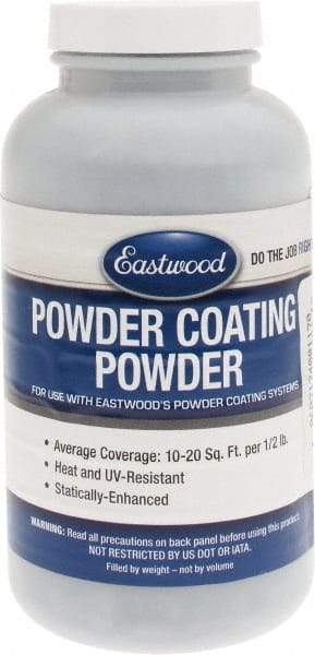 Made in USA - 8 oz Argent Silver Base Coat Paint Powder Coating - Polyurethane, 10 Sq Ft Coverage - Apex Tool & Supply