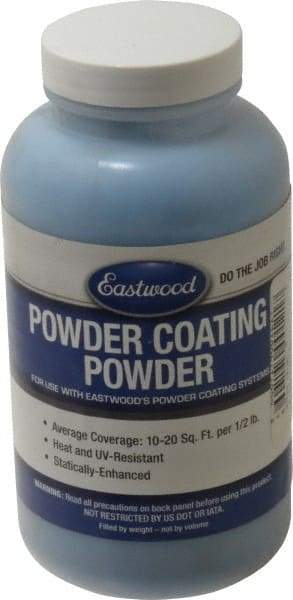 Made in USA - 8 oz Dark Blue (Ford) Paint Powder Coating - Polyurethane, 10 Sq Ft Coverage - Apex Tool & Supply