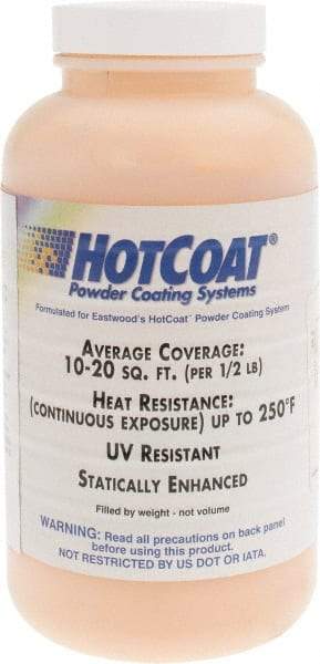 Made in USA - 8 oz Orange Yellow Paint Powder Coating - Polyurethane, 10 Sq Ft Coverage - Apex Tool & Supply