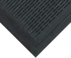 Wearwell - 5 Ft. Long x 3 Ft. Wide, Natural Rubber Surface, Raised Bars and Scrapers (Reversible) Entrance Matting - 5/16 Inch Thick, Outdoor, SBR Rubber, Black, 4 Edged Side, Series 224 - Apex Tool & Supply
