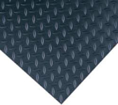 Wearwell - 75 Ft. Long x 2 Ft. Wide x 1/4 Inch Thick, Vinyl, Diamond Plate Surface Switchboard Matting - 30,000 V Max Dielectric Strength, 17,000 V Max Recommended Use, Black - Apex Tool & Supply