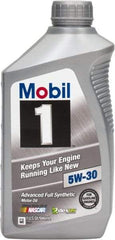Mobil - 1 Quart Synthetic Engine Oil - Grade 5W-30 - Apex Tool & Supply
