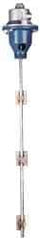 Neptune Mixer - 20 to 40 psi Air Pressure, 55 Gallon Mixing Capacity, 1/2 hp, Bung Mount, Air Powered Mixer - 30 Inch Long Shaft, 316 Stainless Steel Shaft, 1,750 RPM, Compatible with Drum Container - Apex Tool & Supply