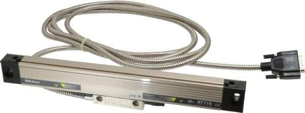 Mitutoyo - 6" Max Measuring Range, 1 µm Resolution, 13" Scale Length, Electromagnetic DRO Linear Scale - 5 µm Accuracy, IP67, 3,500' Cable Length, 0 to 45°C, Series AT715 - Apex Tool & Supply